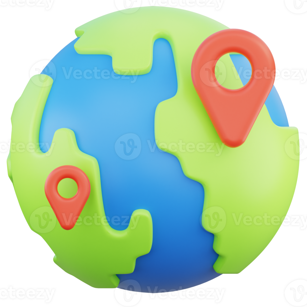 Globe 3d illustration png