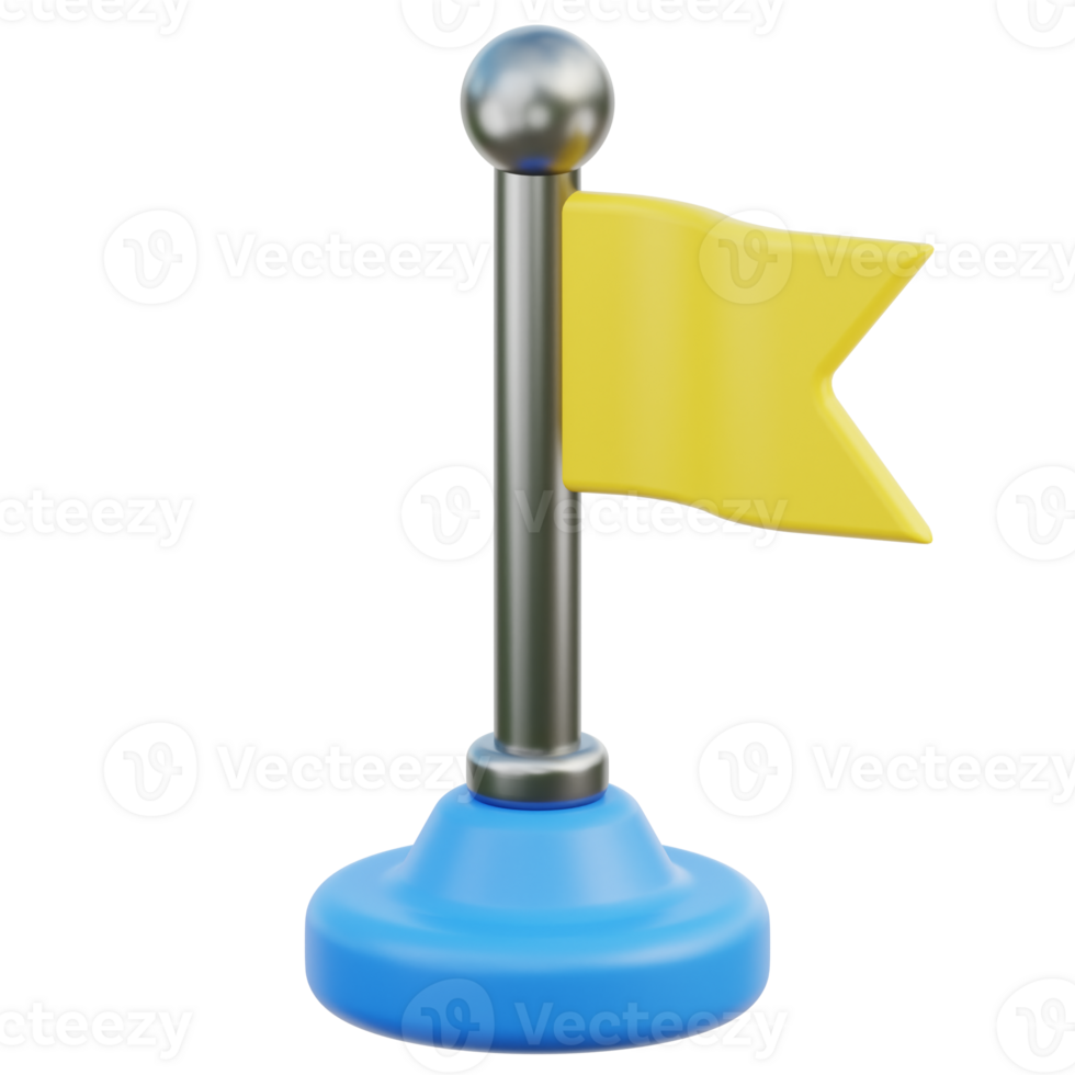 Destination Flag 3d illustration png