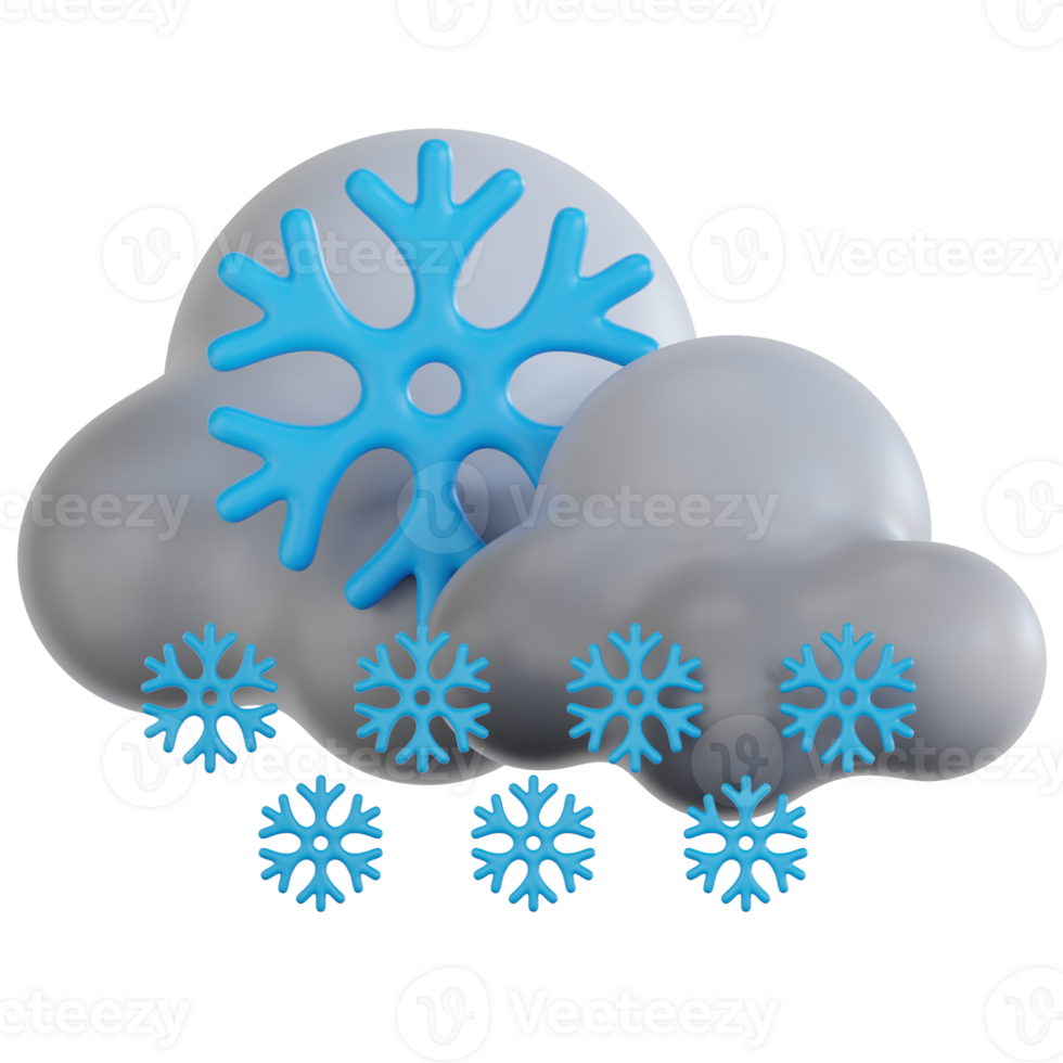 Snowfall 3d illustration png