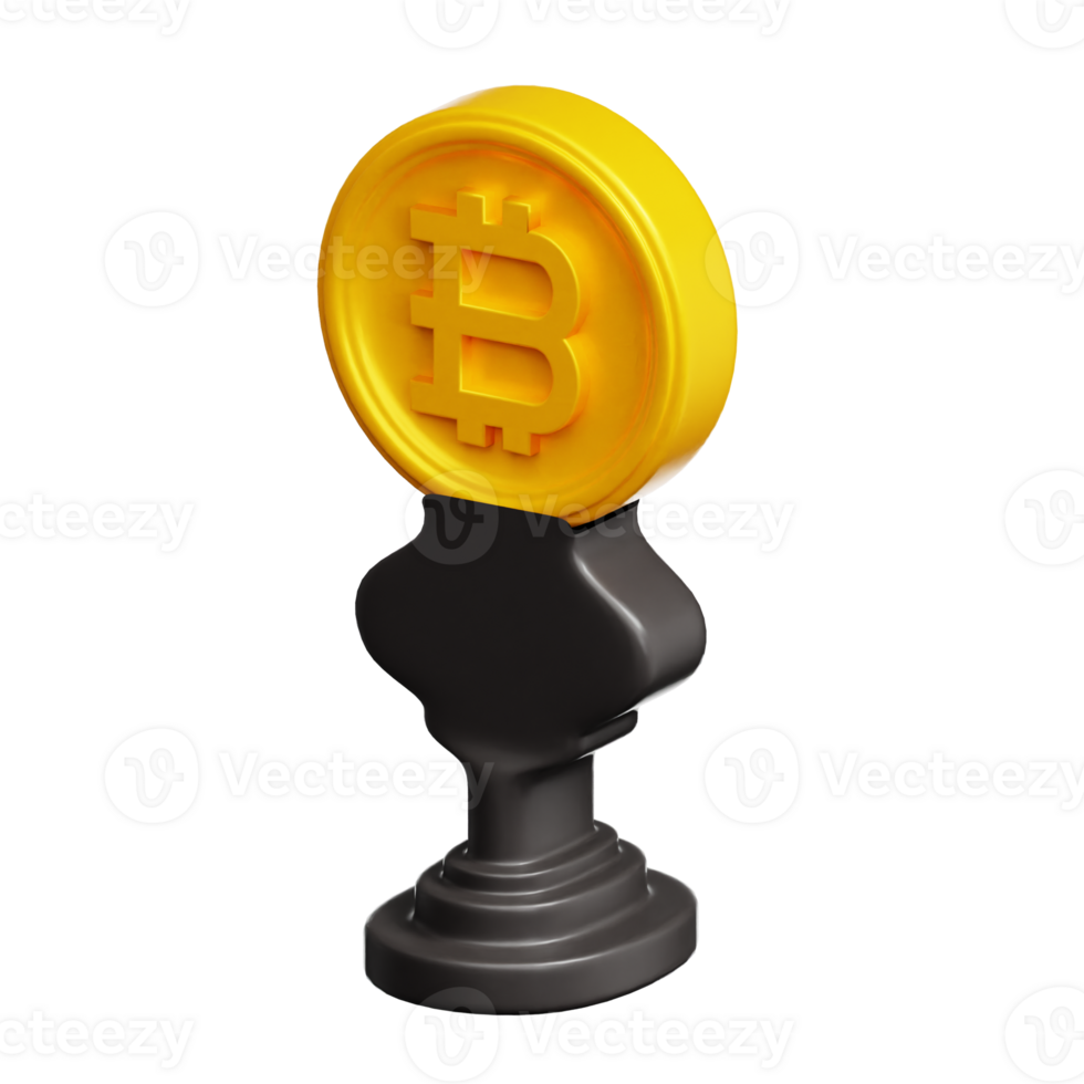 Bitcoin 3d illustration png