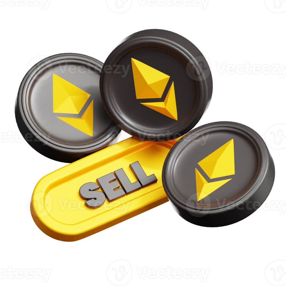 Sell Ethereum 3d illustration png