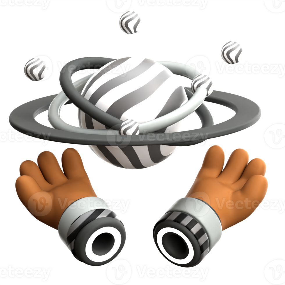 Virtual World 3d illustration png