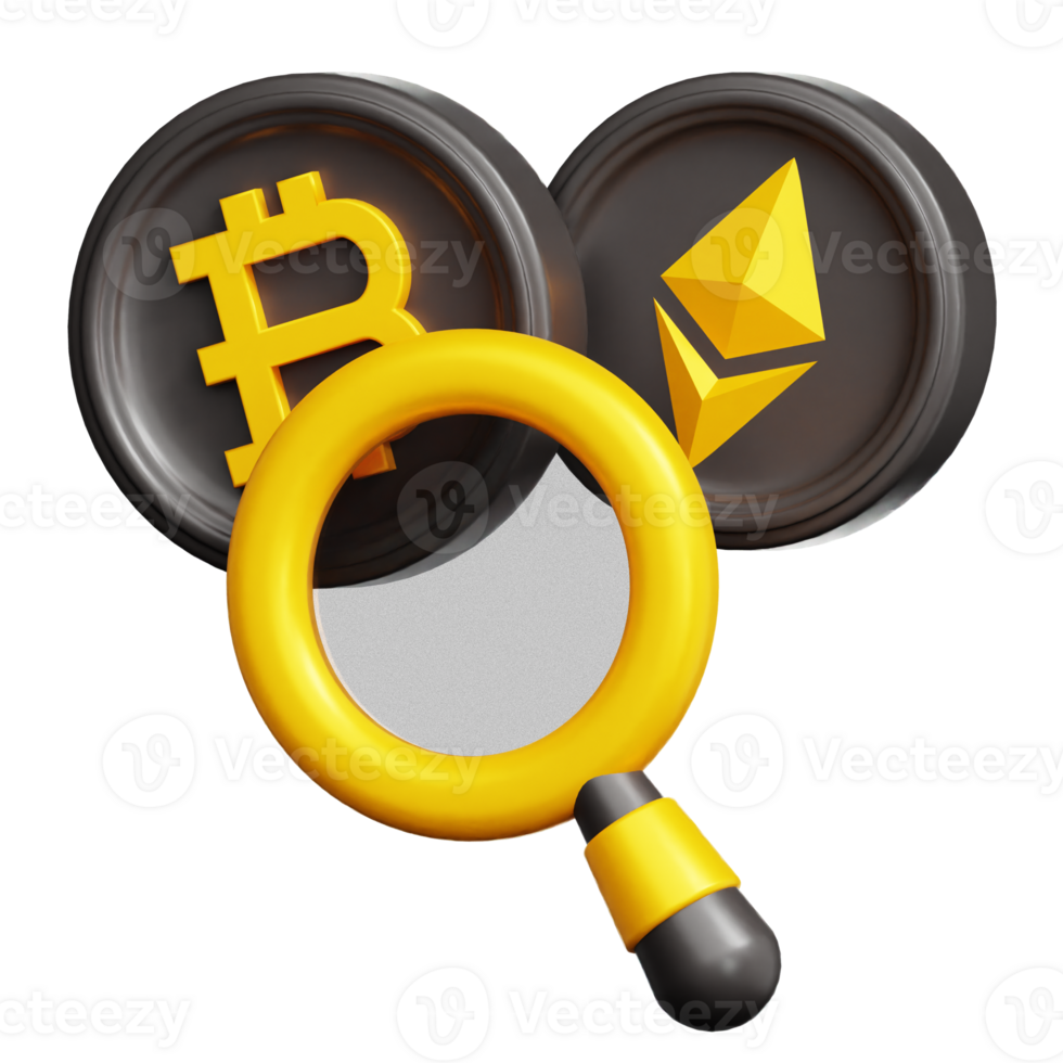 what is bitcoin ethereum 3d illustration png