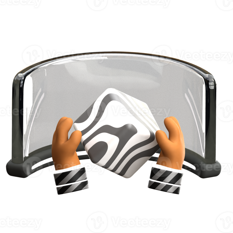 Hand Tokes Virtual Object 3d illustration png