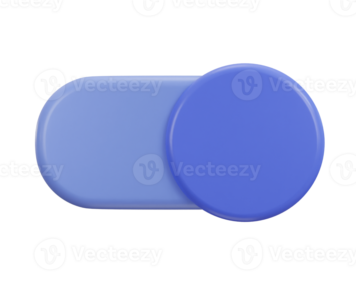 3d toggle switch button on icon in green color or set of switcher slider button icon illustration png