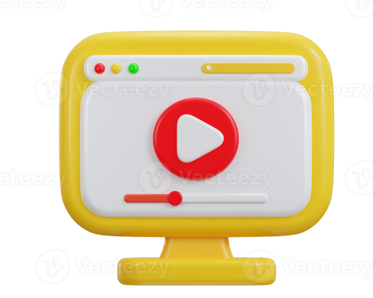 3d media player icon design illustration png