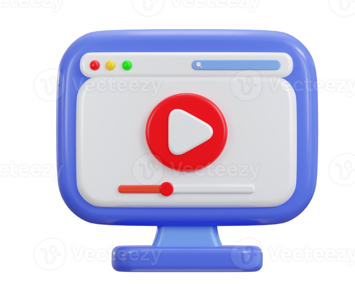 3d media player icon design illustration png