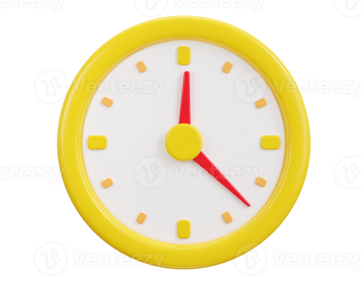 3d timer clock icon design illustration png