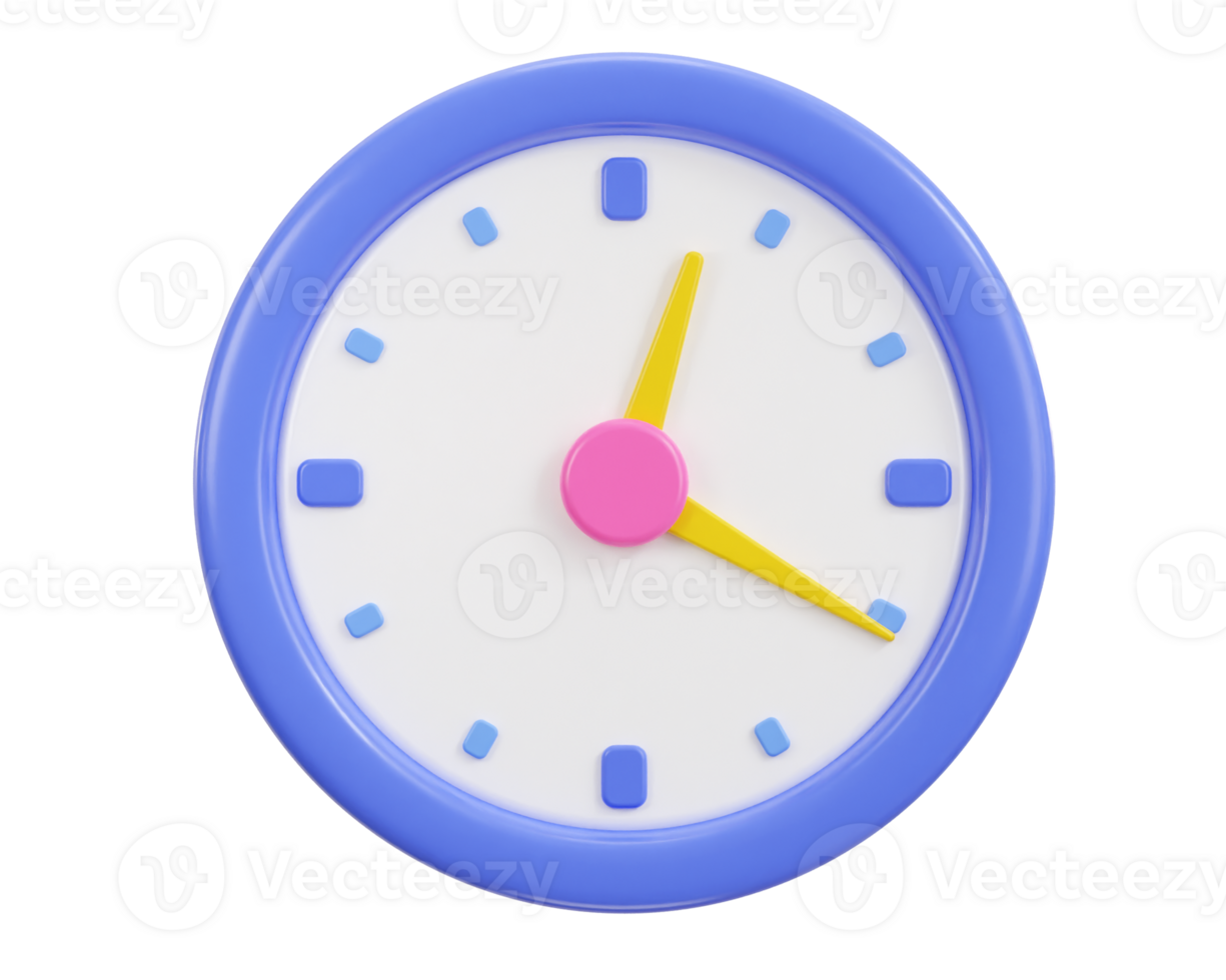 3d timer clock icon design illustration png