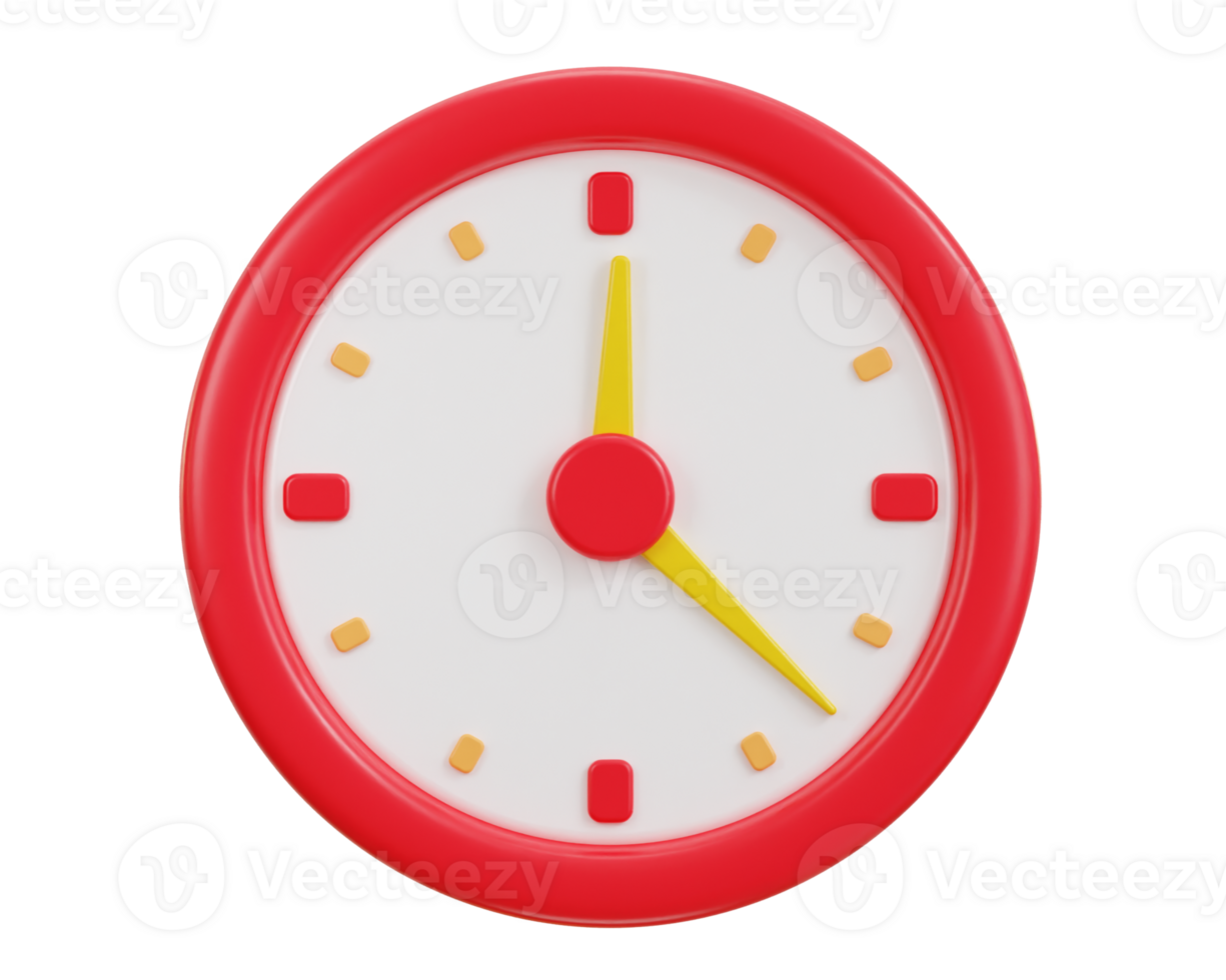 3d timer clock icon design illustration png
