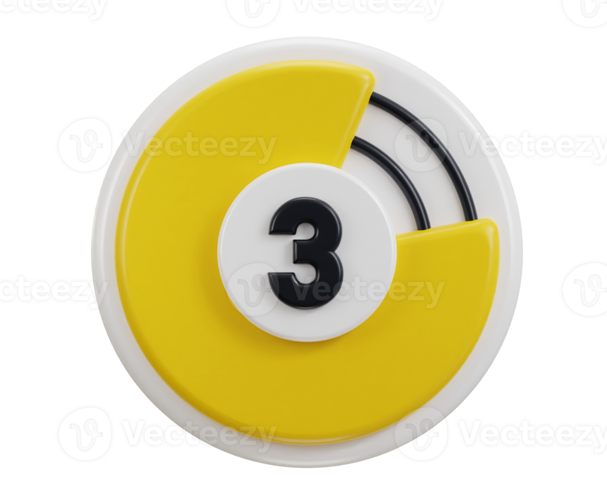 cinema count down icon 3d rendering illustration png