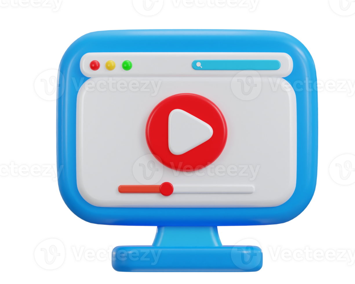 3d media player icon design illustration png