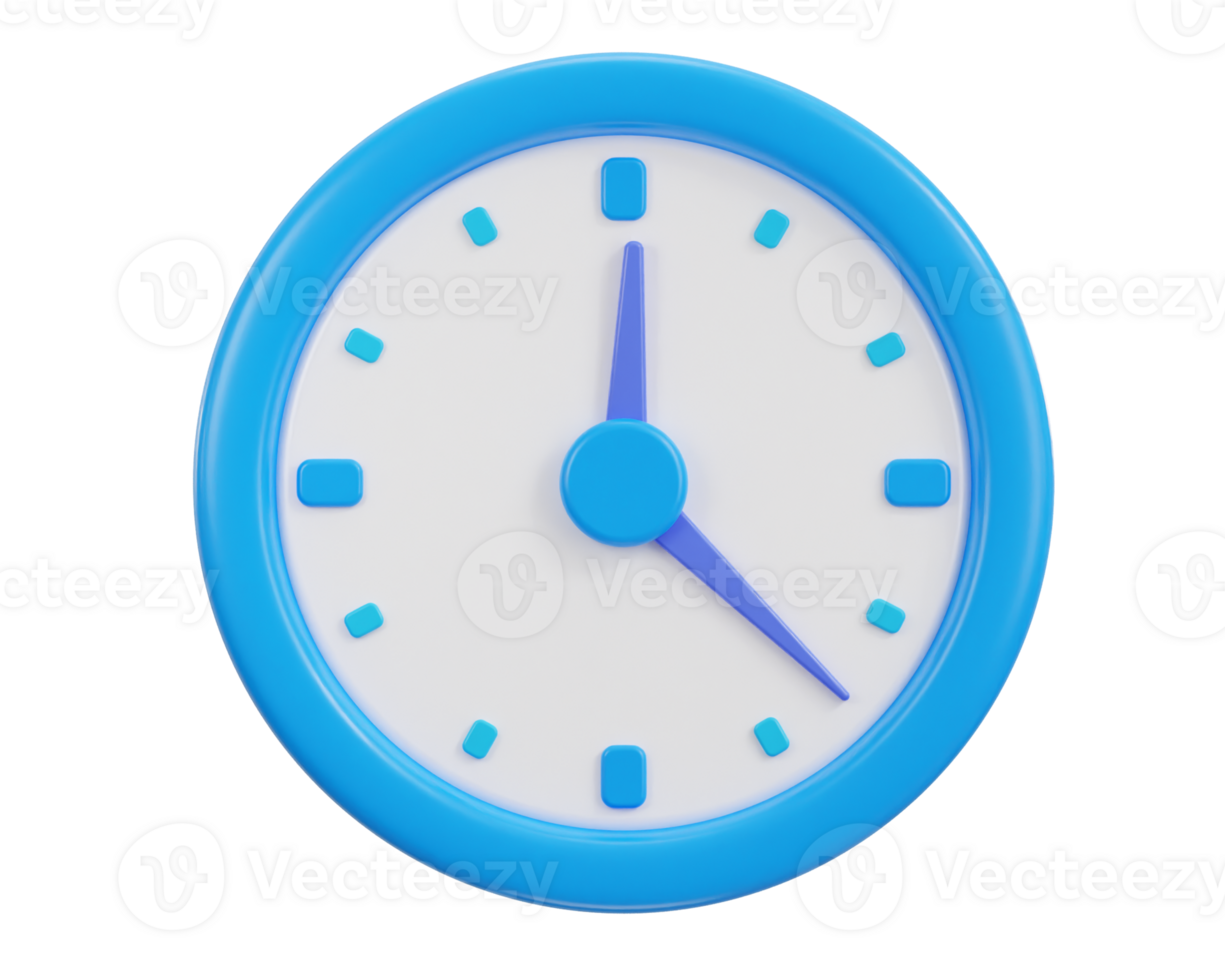 3d timer clock icon design illustration png