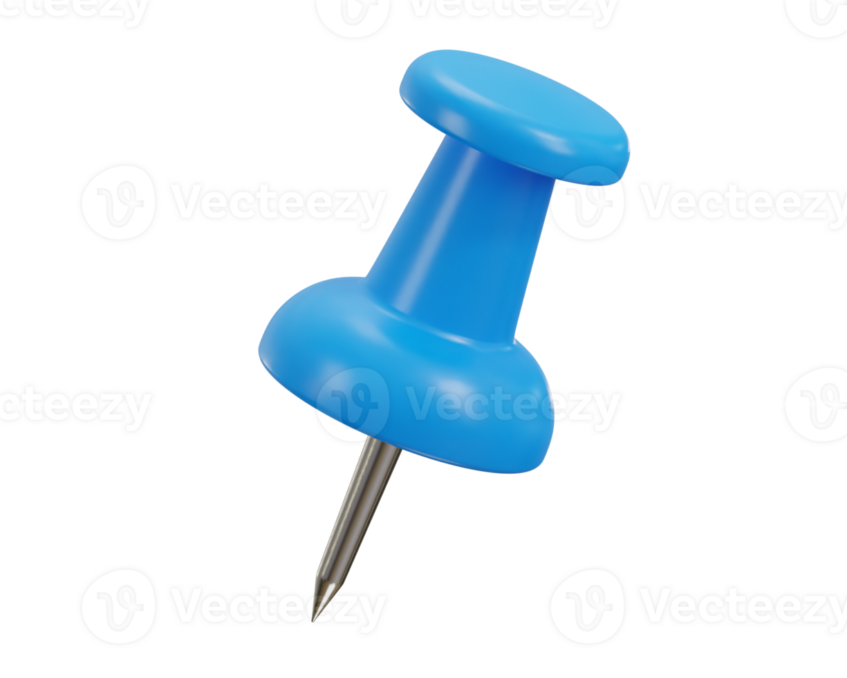 red pushpin icon 3d rendering illustration png