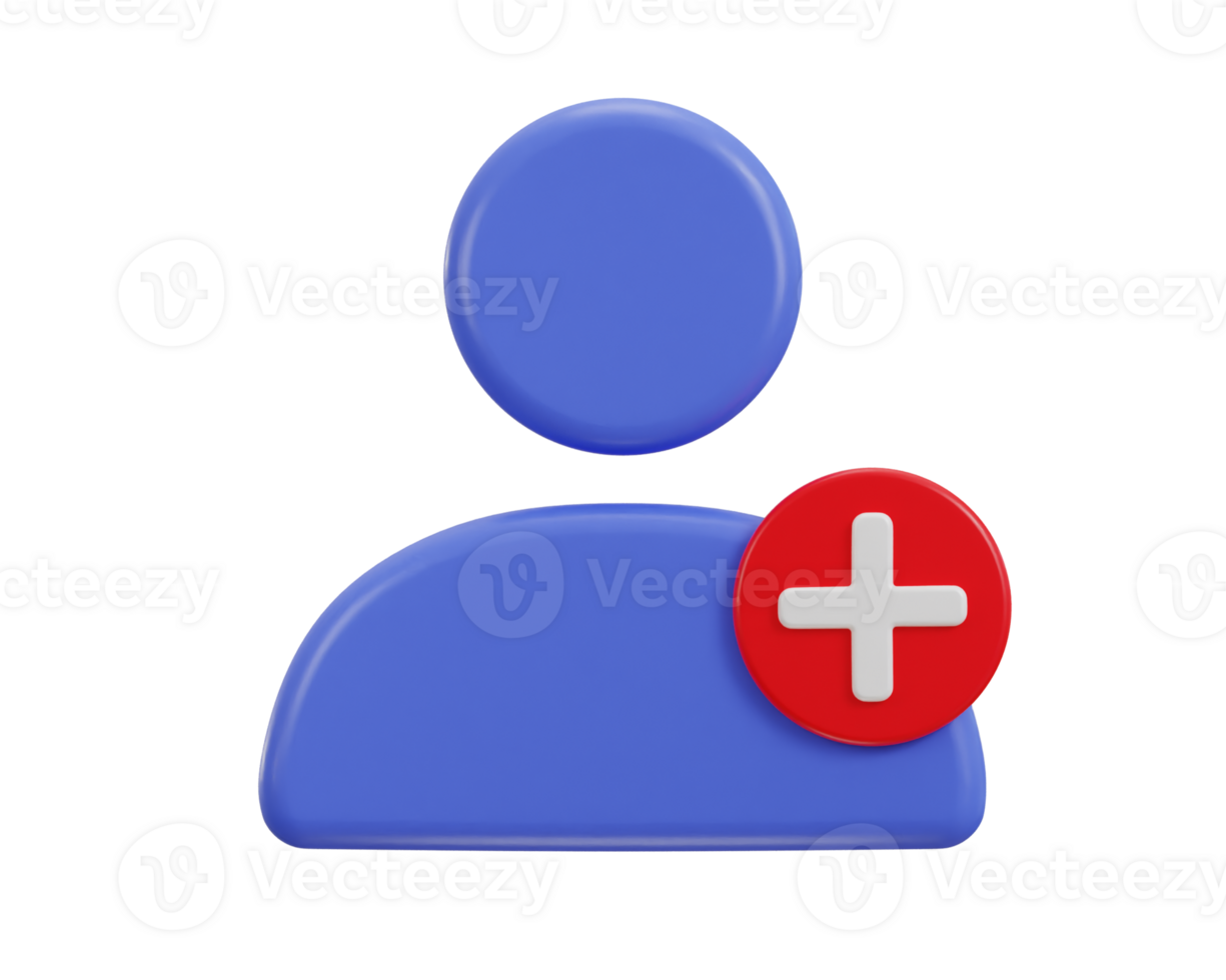 3d user add icon illustration png