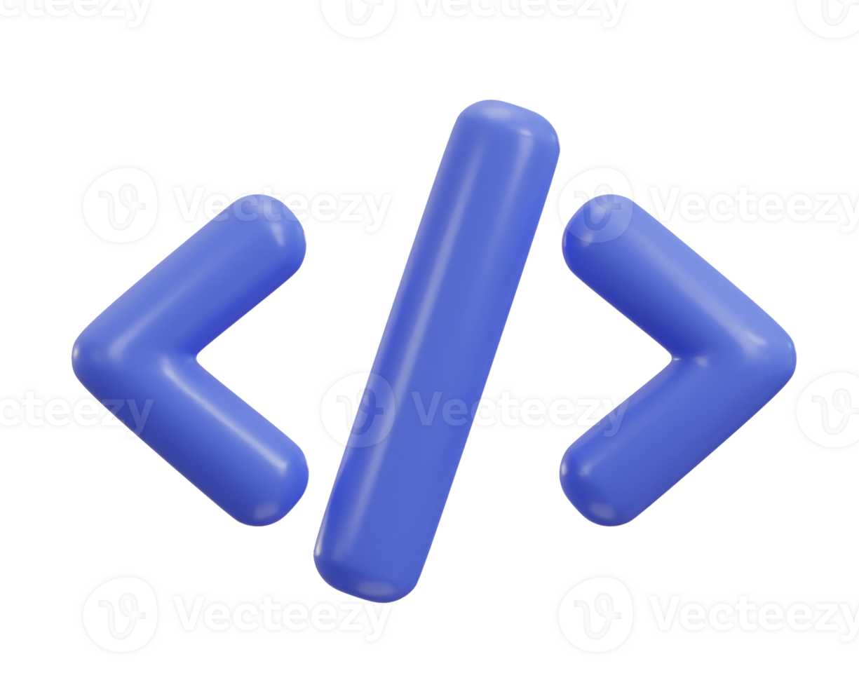 3d code icon symbols of programming illustration png