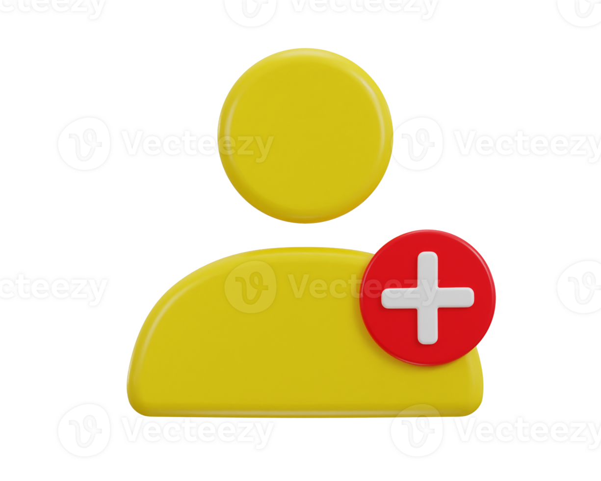 3d user add icon illustration png
