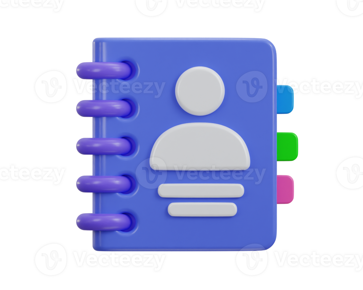3d colorful contact app icon illustration png