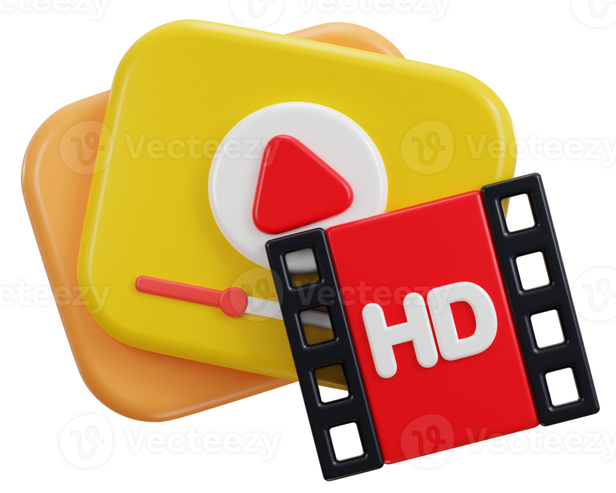 3d media play button on streaming media on streaming icon illustration png
