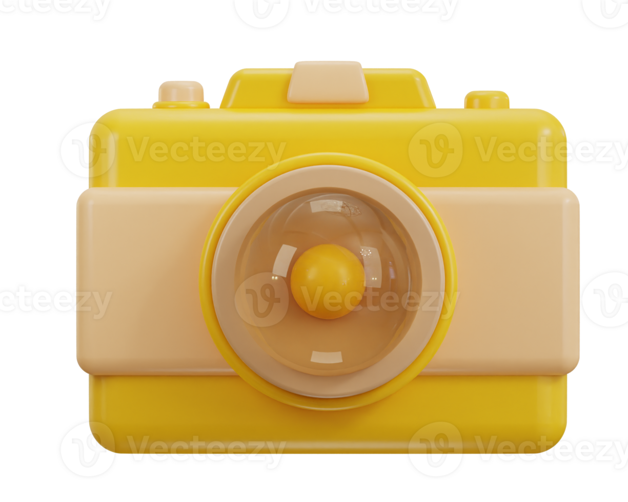 digital camera icon 3d rendering illustration png
