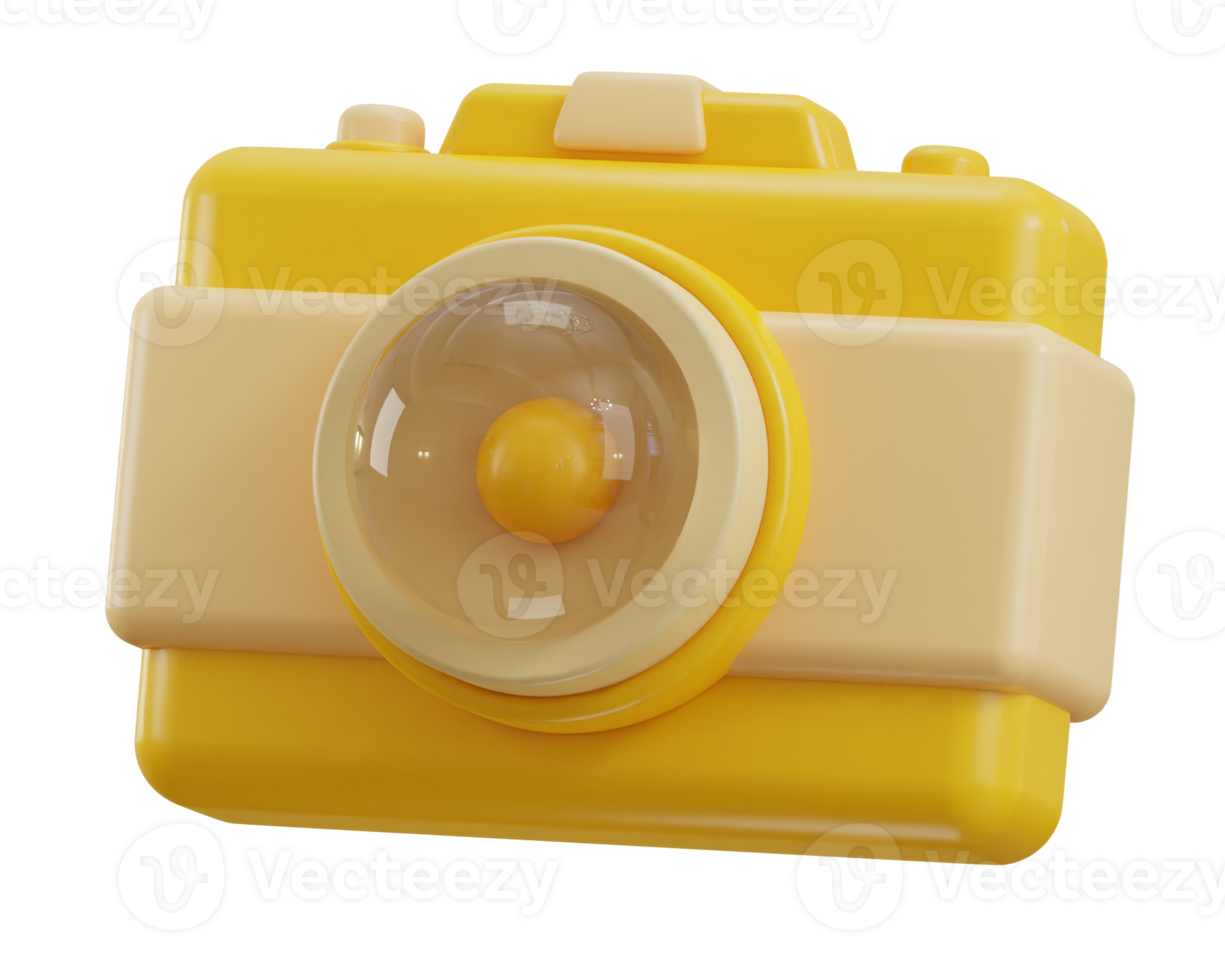 digital camera icon 3d rendering illustration png