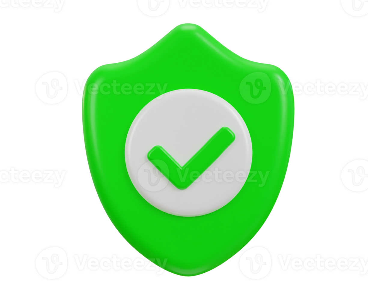 security verified icon 3d rendering illustration png