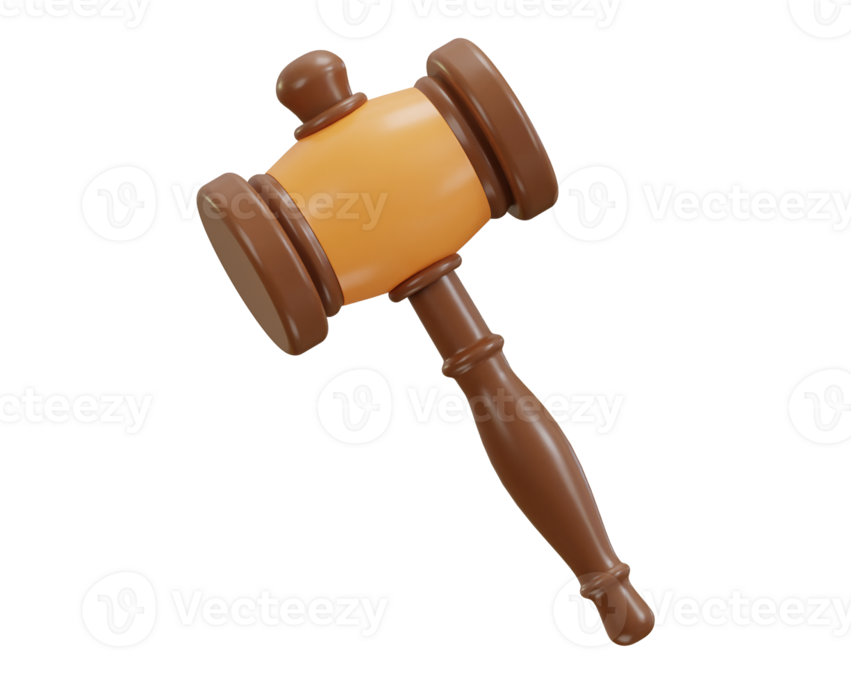 3d judges gavel icon png