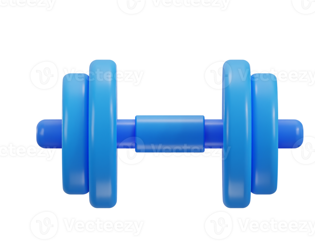 Dumbbell icon 3d rendering illustration png