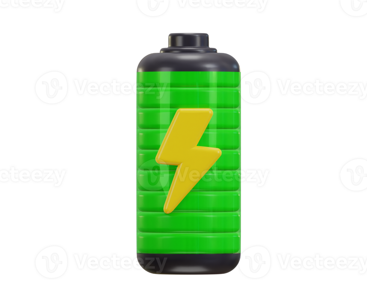 high voltage battery icon 3d rendering illustration png