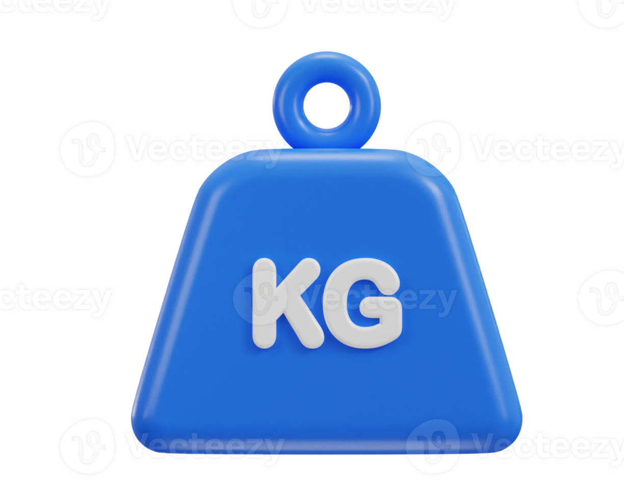 3d kilogram weight icon. metal old kg weight sign. metal weight kilogram heavy icon png