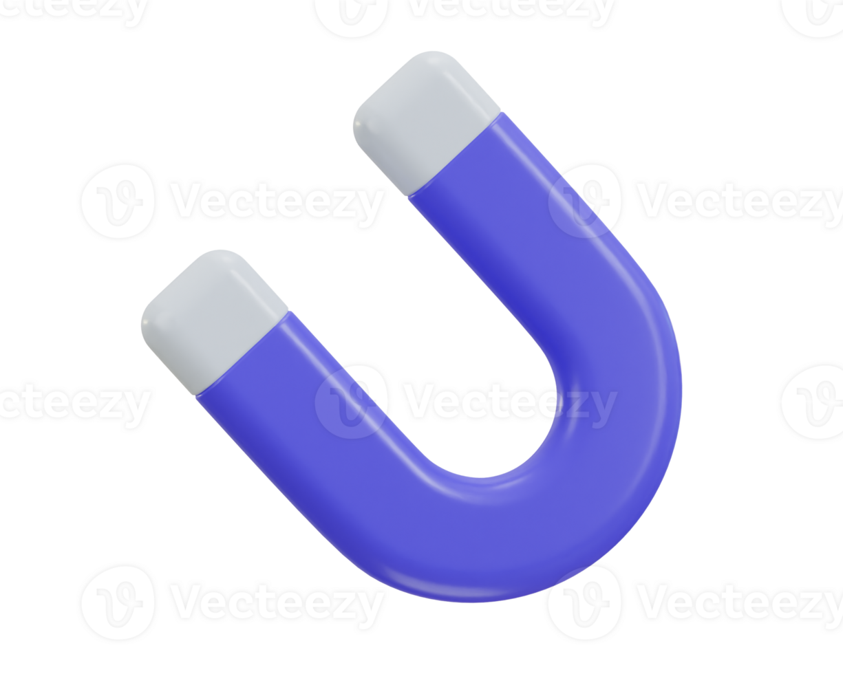 magnet icon 3d rendering illustration png