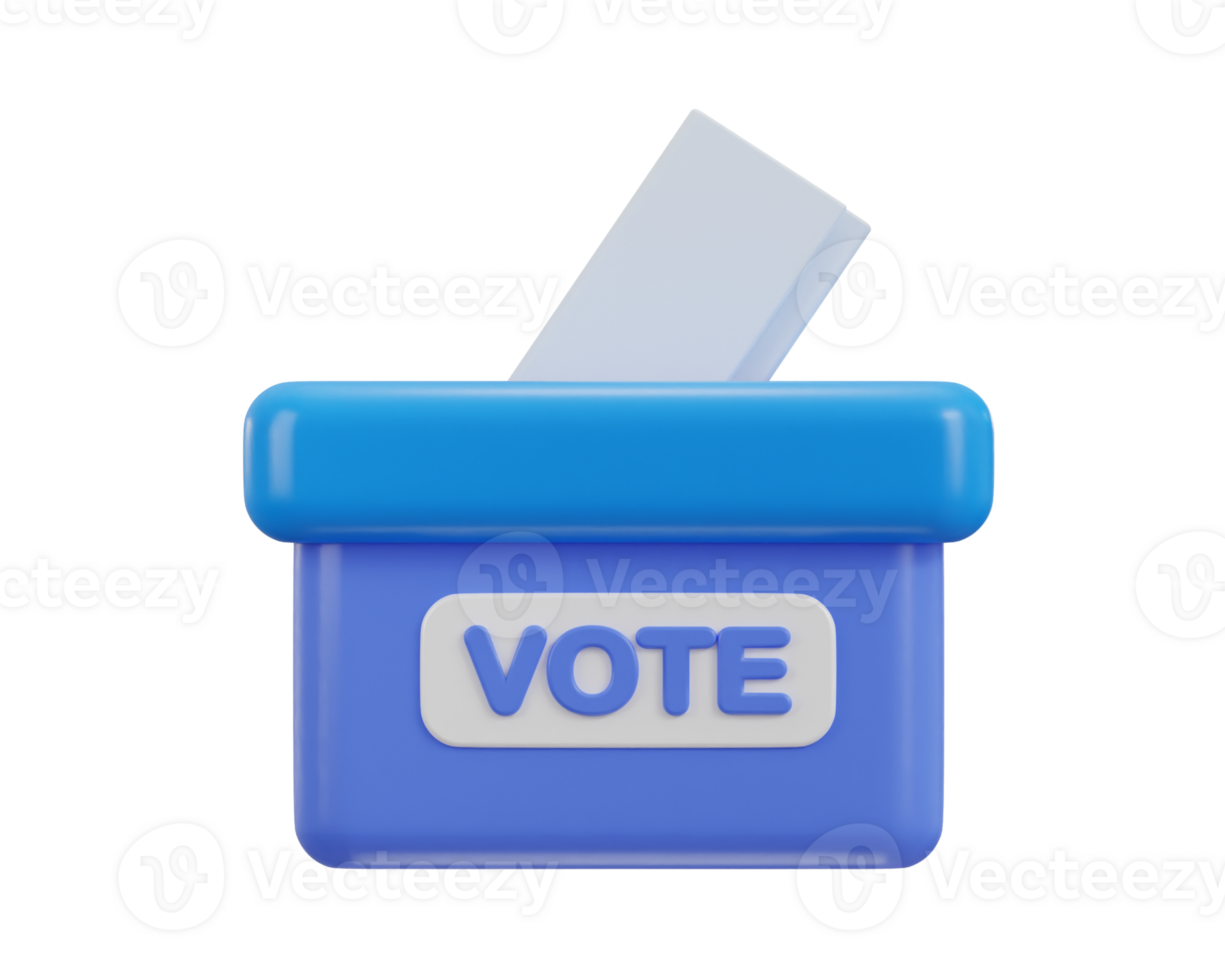 ballot box voting concept 3d icon illustration png