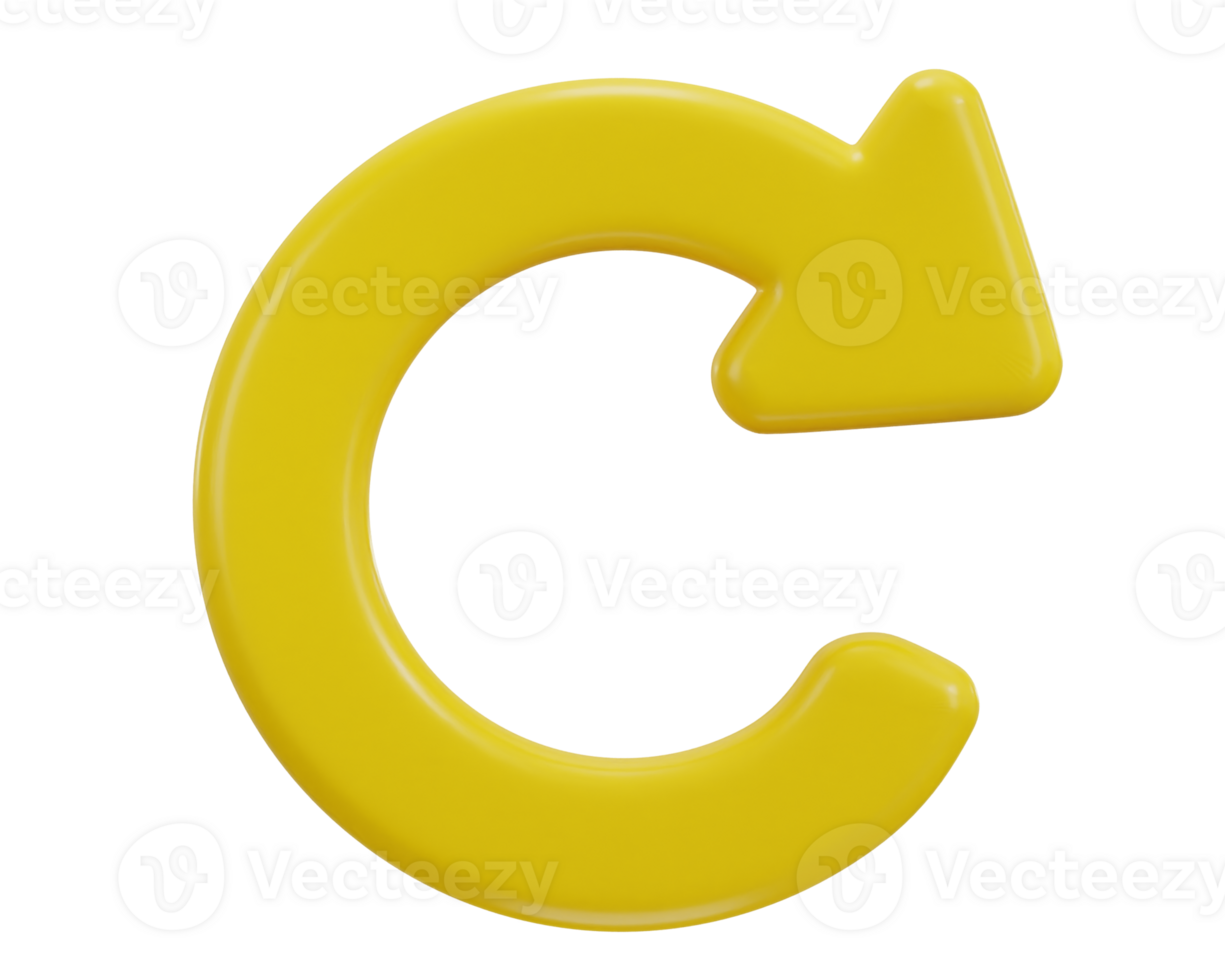Refresh icon 3d rendering illustration png