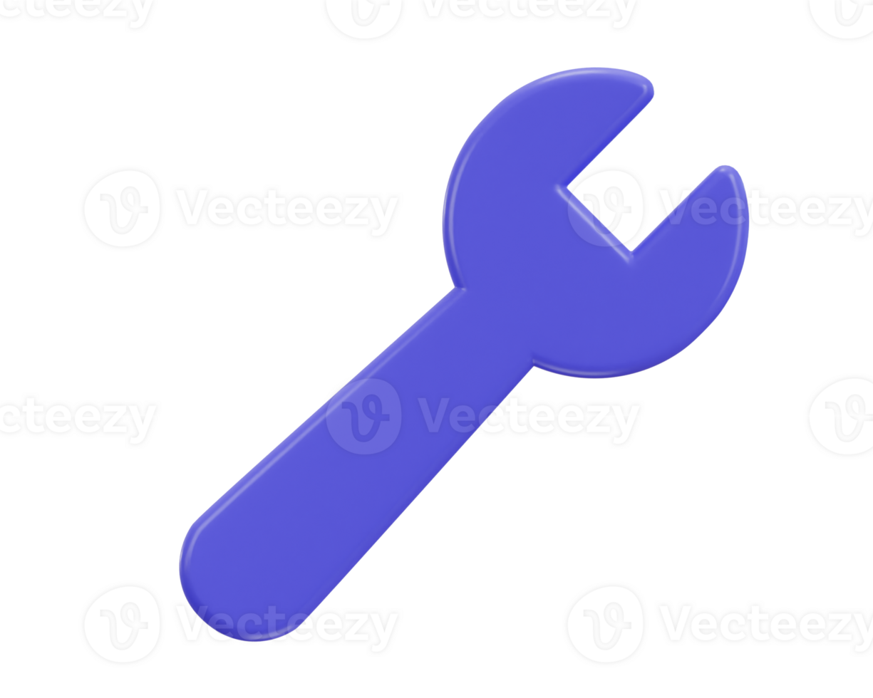 wrench icon on fix and repair concept 3d icon illustration png