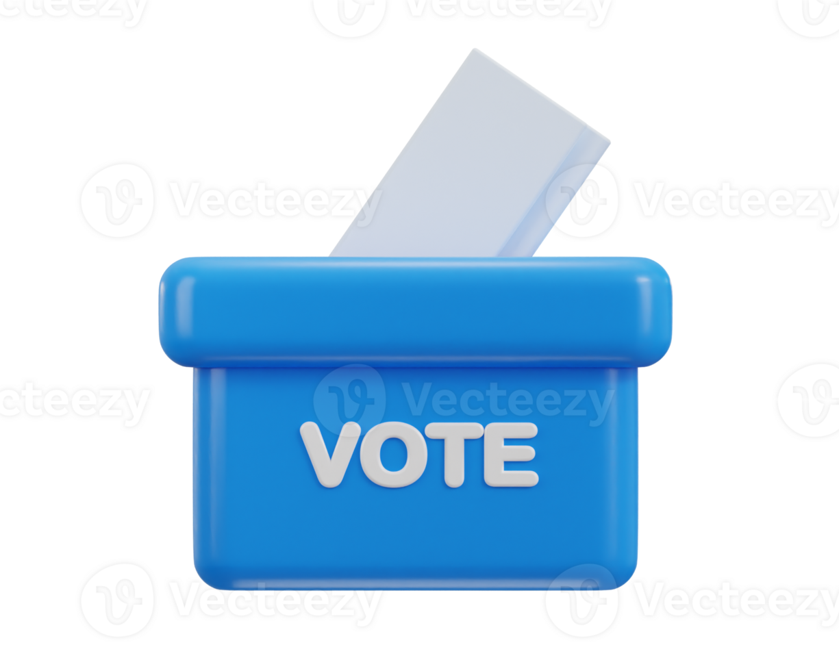 ballot box voting concept 3d icon illustration png
