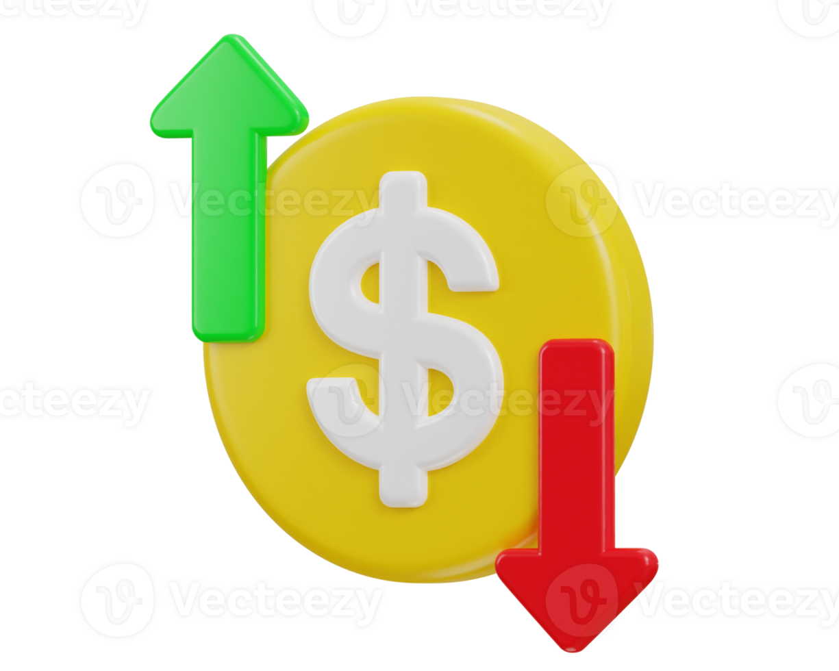 3d money transfer icon on digital currency symbol illustration png