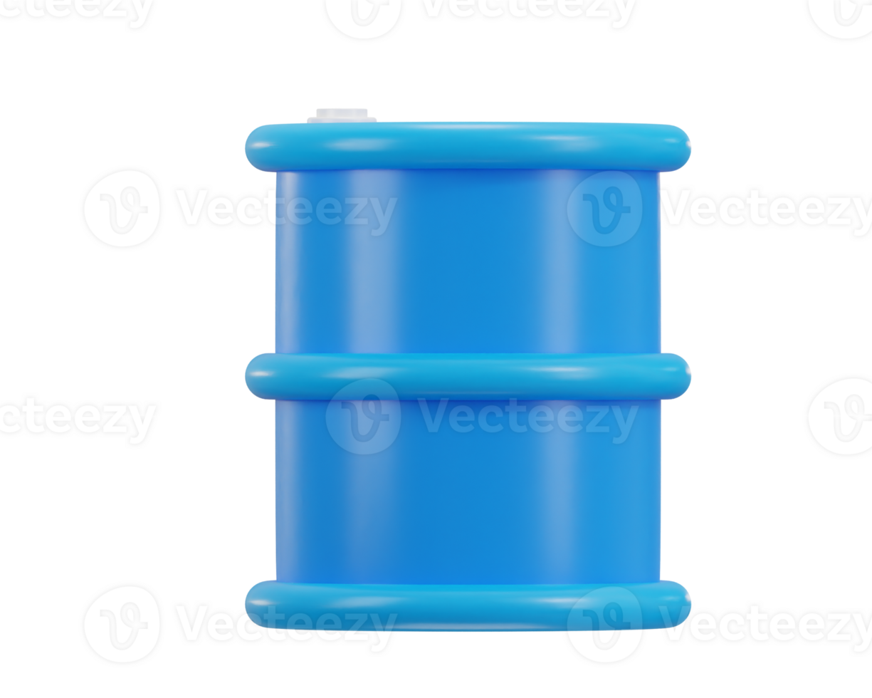 fuel drum container icon 3d render png