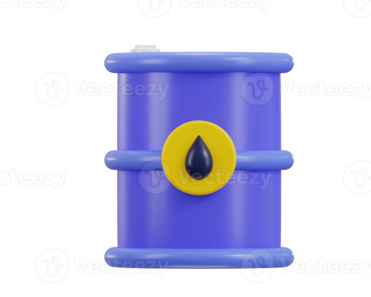 3d oil barrel container icon illustration png