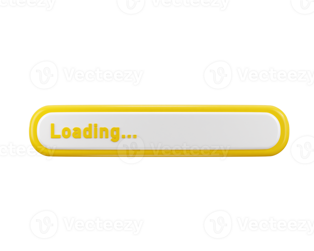 loading bar icon 3d render png