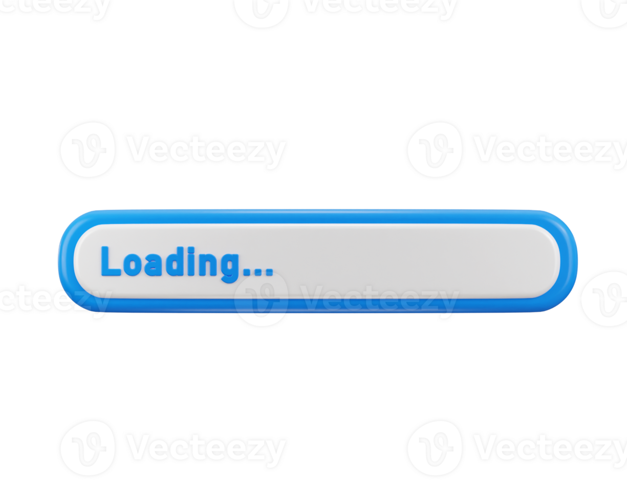 loading bar icon 3d render png