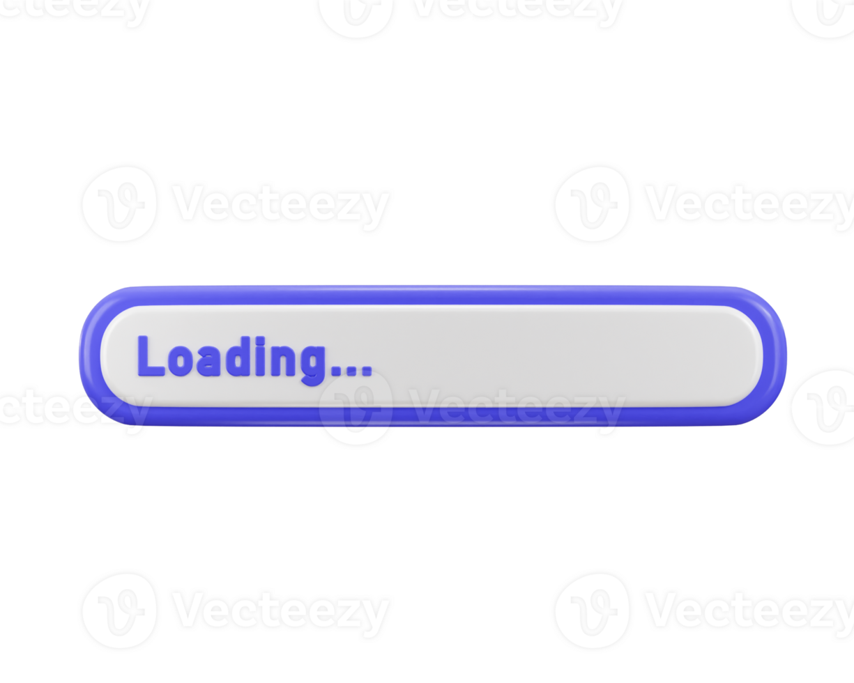 loading bar icon 3d render png