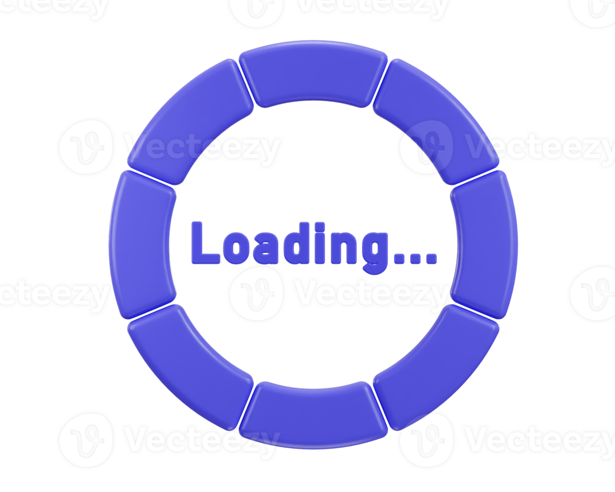 loading icon 3d rendering illustration png