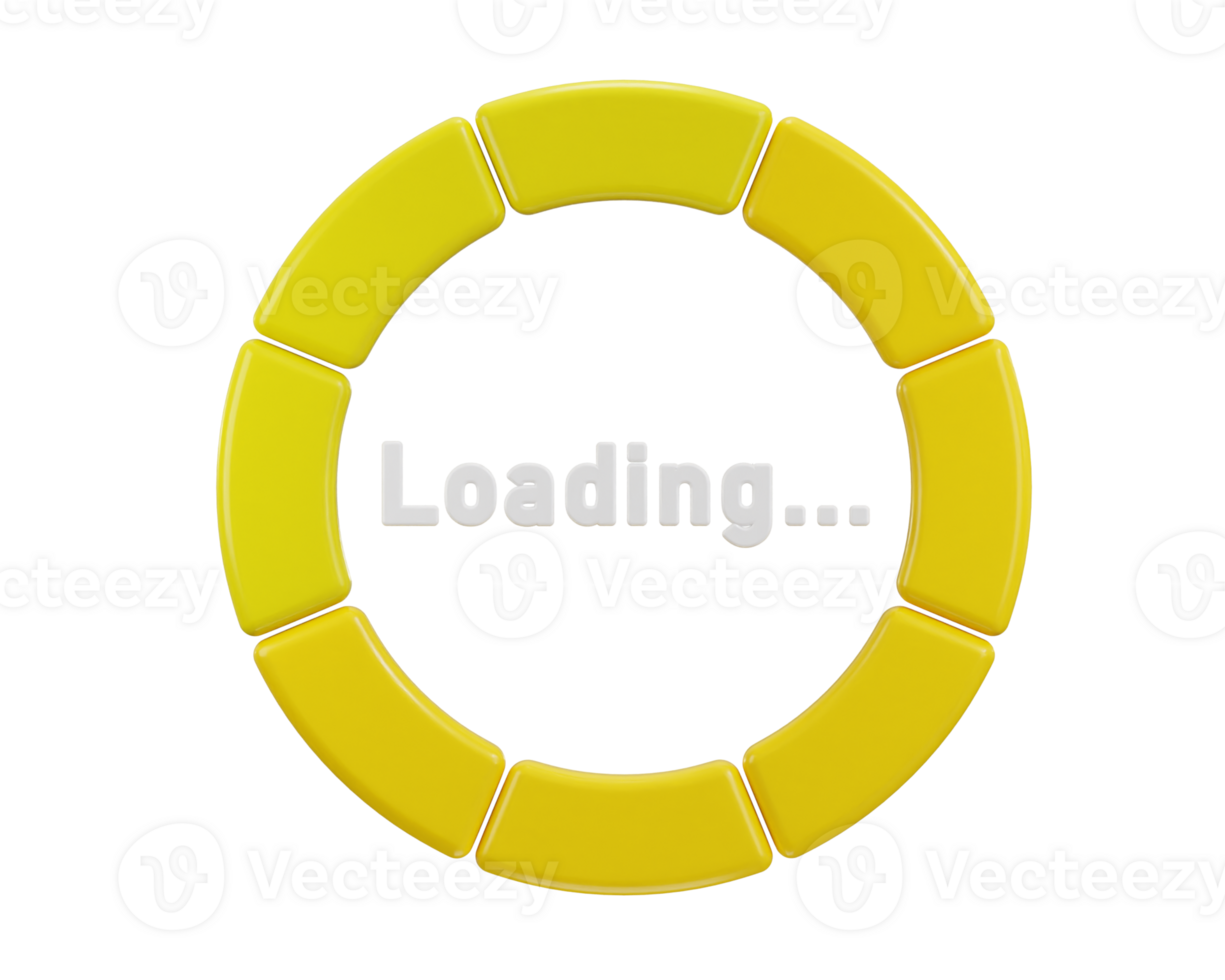 loading icon 3d rendering illustration png