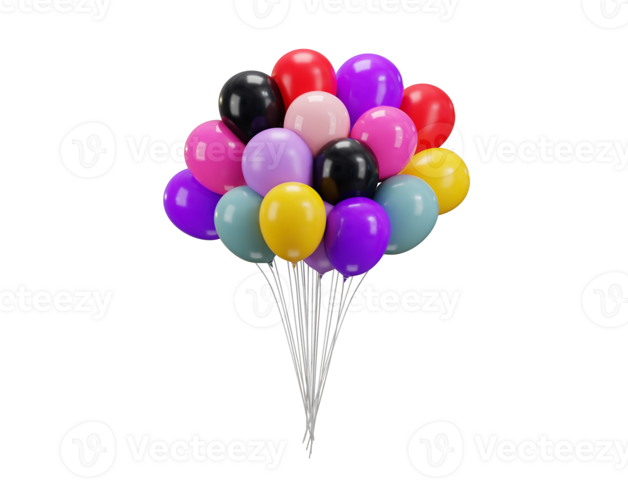 party balloon icon 3d rendering illustration png