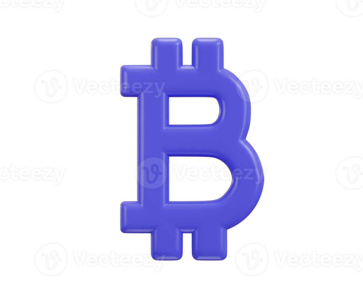 cryptocurrency bitcoin icon 3d rendering illustration png