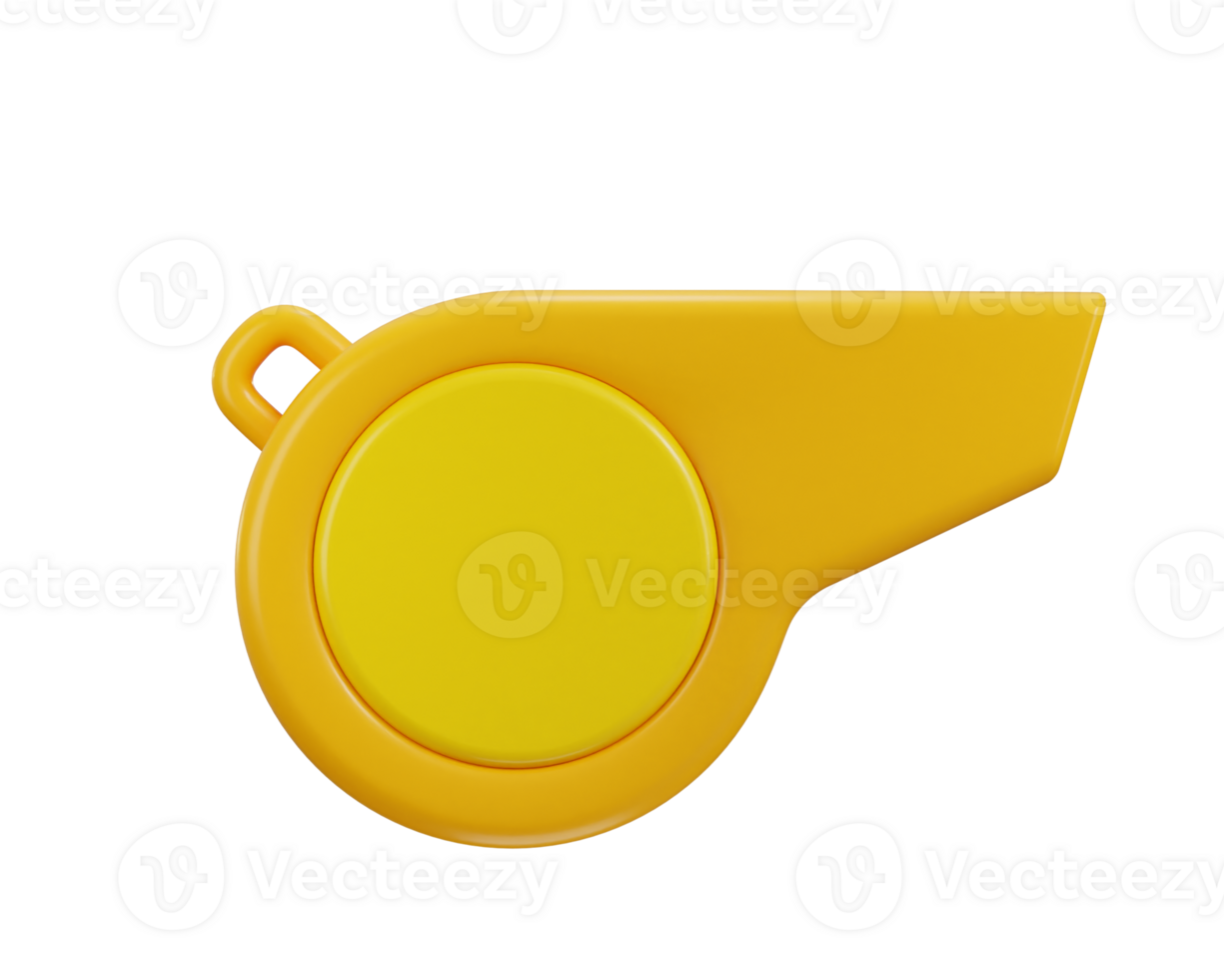 whistle icon 3d rendering illustration png