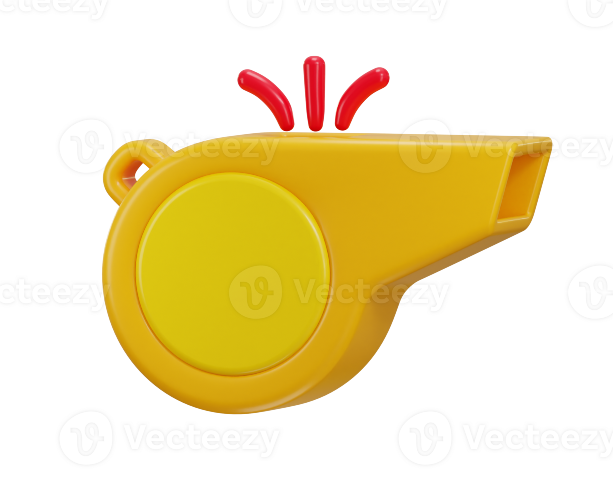 whistle loudspeaker icon 3d rendering illustration png