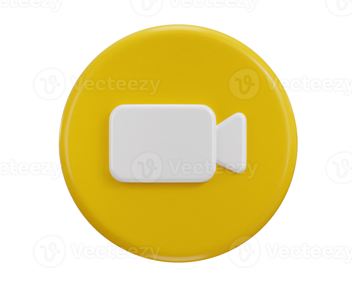 Cinematic camera icon 3d rendering illustration png