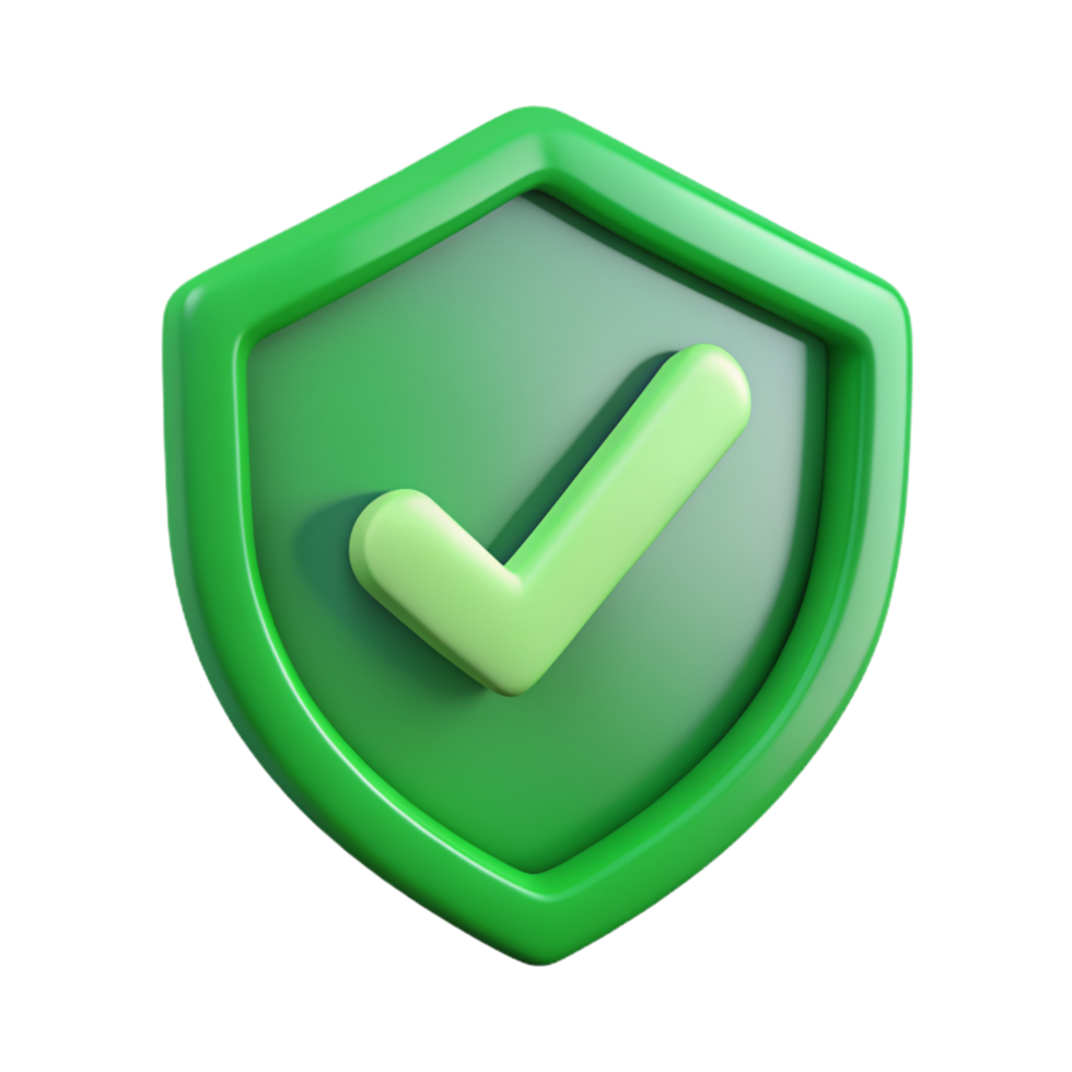 3D shield checkmark icon 3D shield checkmark symbol 3D shield checkmark photo png