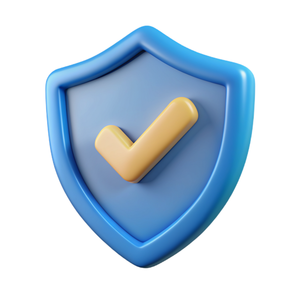 3D shield checkmark icon 3D shield checkmark symbol 3D shield checkmark photo png